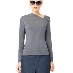 Kate Spade Saturday Asymmetrical Stripe Top Size M